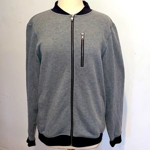 The Rail medium zip-up crewneck sweatshirt, Gray